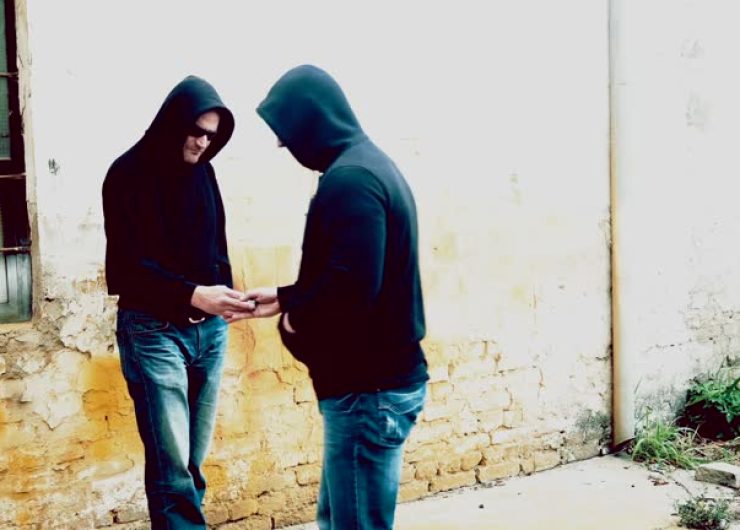 Buying Drugs On The Street From Dealer